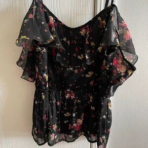 Black Floral Top